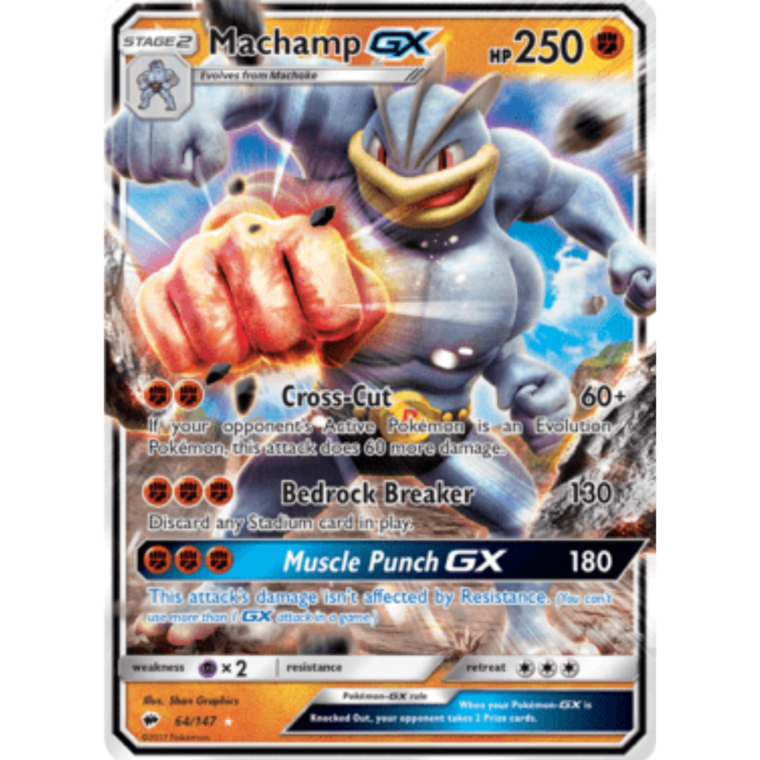 Machamp GX 064 - Holofoil SM Burning Shadows - Ultra Rare