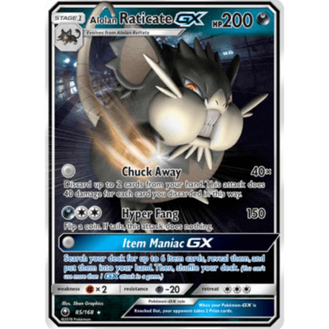Alolan Raticate GX 085 - Holofoil SM Celestial Storm - Ultra Rare
