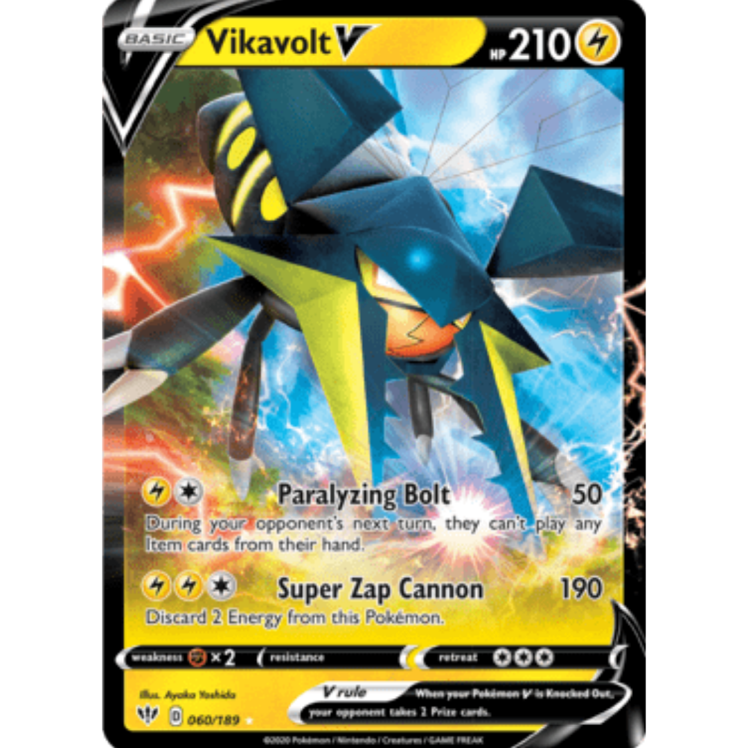 Vikavolt V 060 - Holofoil SWSH03 Darkness Ablaze - Ultra Rare