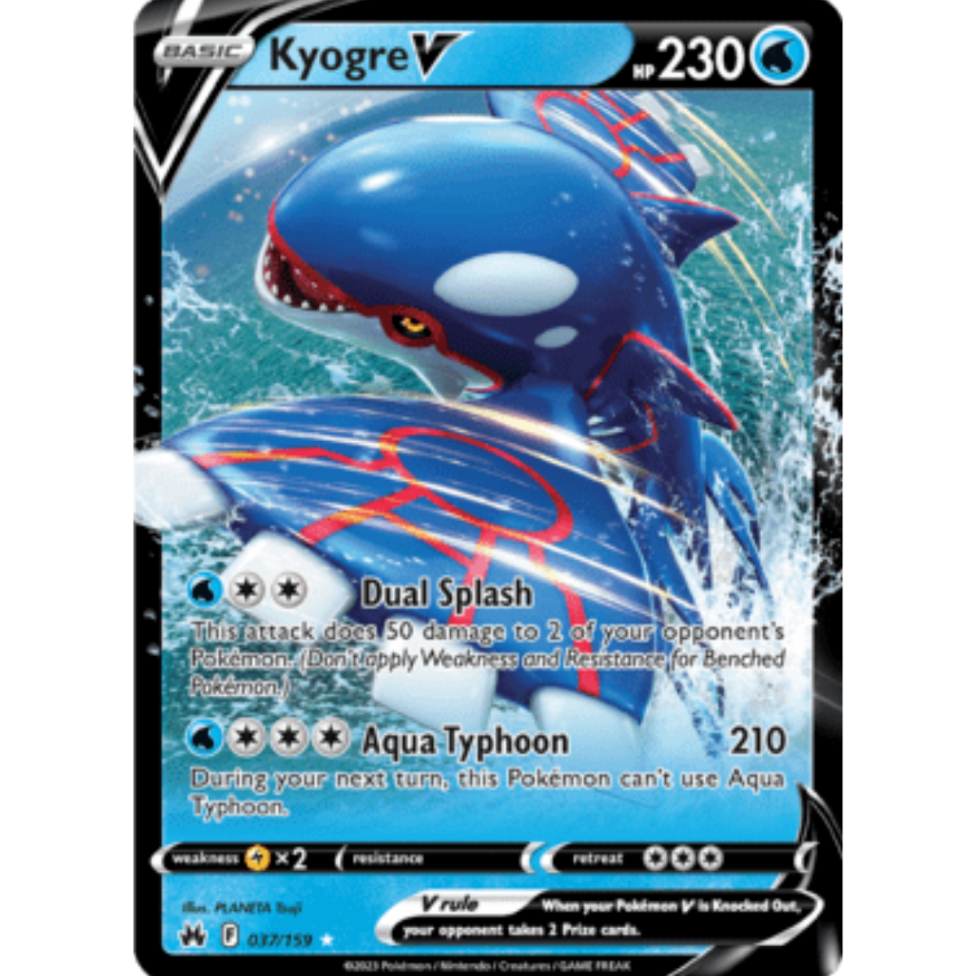 Kyogre V 037 - Holofoil SWSH Crown Zenith - Ultra Rare