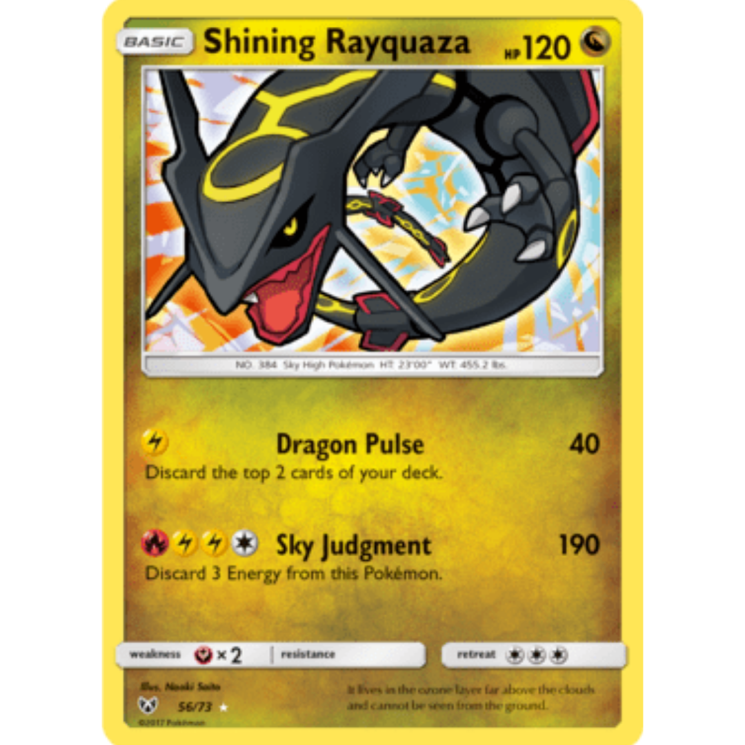 Shining Rayquaza 056 - Holofoil Shining Legends - Shiny Holo Rare