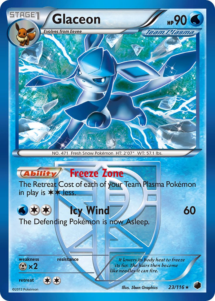 Glaceon 023/116 - Holofoil Deck Exclusives - Holo Rare