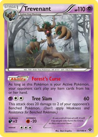 Trevenant 055/146 - Reverse Holofoil XY Base Set - Holo Rare