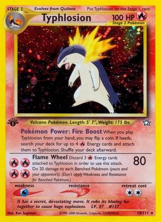 Typhlosion (18) - Unlimited Holofoil Neo Genesis - Holo Rare