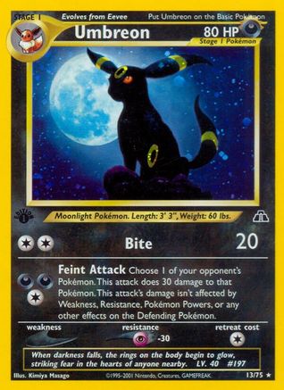 Umbreon (13)/75 - Unlimited Holofoil Neo Discovery - Holo Rare