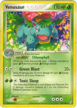 Venusaur 028/100 Crystal Guardians - Rare