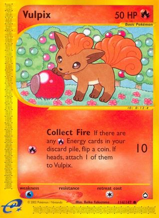 Vulpix 116/147 Aquapolis - Common