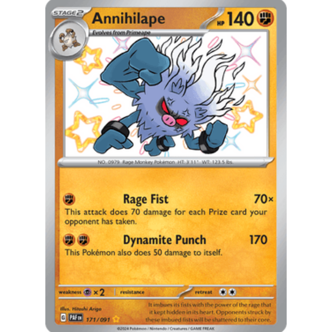Annihilape 171/091 - Holofoil SV Paldean Fates - Shiny Rare