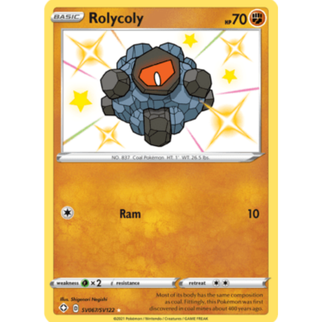 Rolycoly SV067 - Holofoil Shining Fates Shiny Vault - Shiny Holo Rare