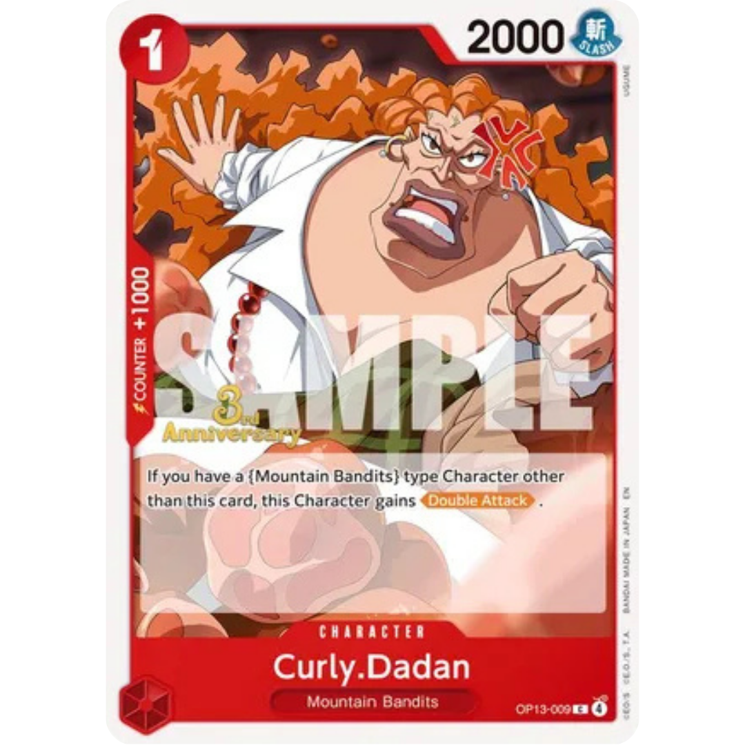 Curly.Dadan (OP13-009) - Carrying On His Will: 3rd Anniversary Tournament Cards