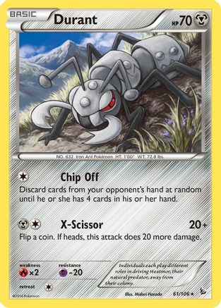 Durant 061 - Reverse Holofoil XY Flashfire - Rare