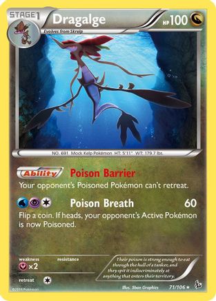 Dragalge 071 - Reverse Holofoil XY Flashfire - Rare