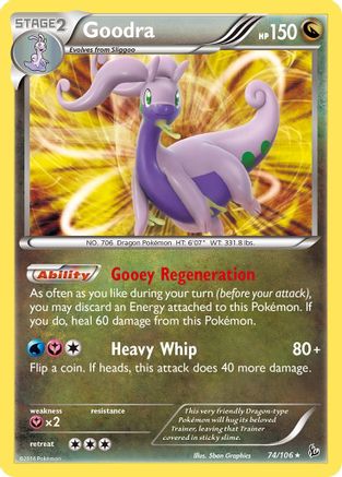 Goodra 074 - Reverse Holofoil XY Flashfire - Holo Rare