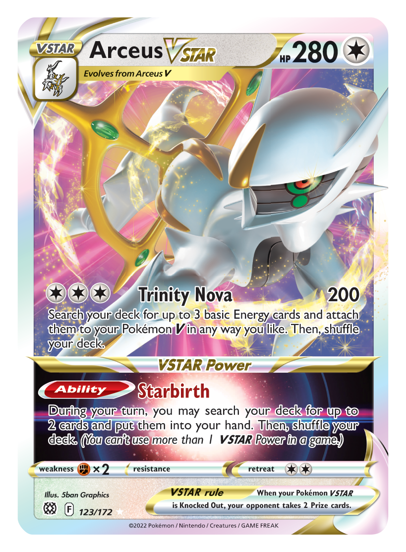Arceus VSTAR - 123/172/172 - Holofoil Jumbo Cards - Promo