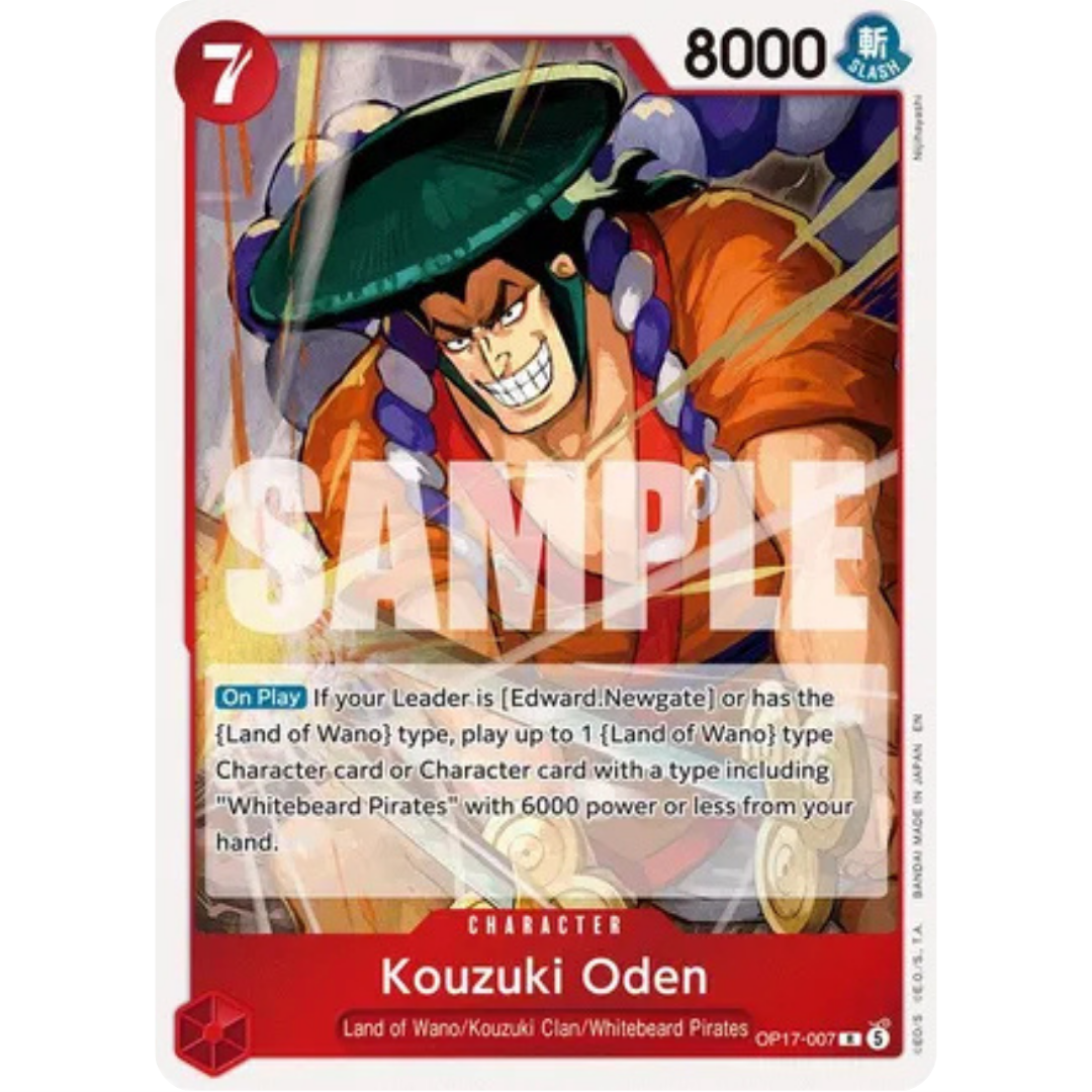 Kouzuki Oden (OP17-007) - The World's Strongest Warriors Foil