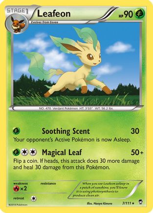 Leafeon 007 - Reverse Holofoil XY Furious Fists - Rare