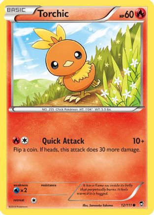 Torchic 012 - Reverse Holofoil XY Furious Fists - Common