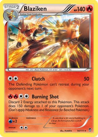 Blaziken 014 - Reverse Holofoil XY Furious Fists - Holo Rare