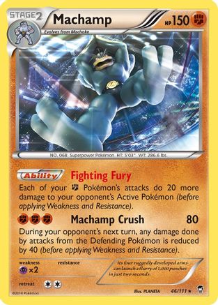 Machamp 046/111 - Reverse Holofoil XY Furious Fists - Holo Rare