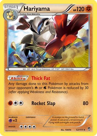 Hariyama 052 XY Furious Fists - Rare