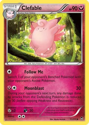 Clefable 071/111 XY Furious Fists - Uncommon