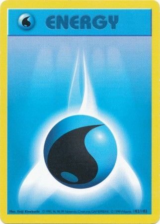 Water Energy 102 - Unlimited Base Set Shadowless - Common