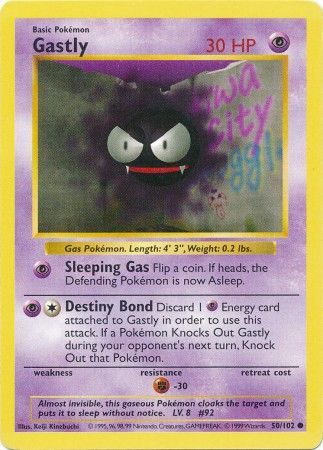 Gastly 050 - Unlimited Base Set Shadowless - Common