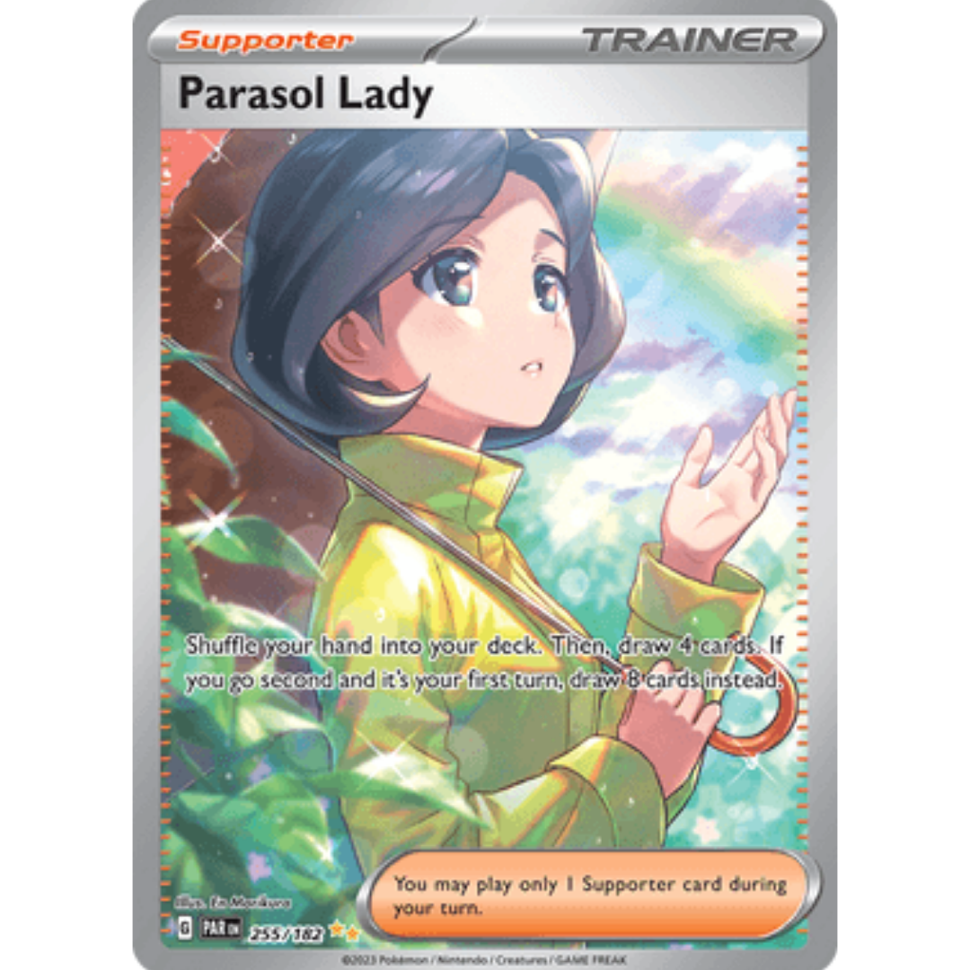 Parasol Lady 255/182 - Holofoil SV04 Paradox Rift - Special Illustration Rare