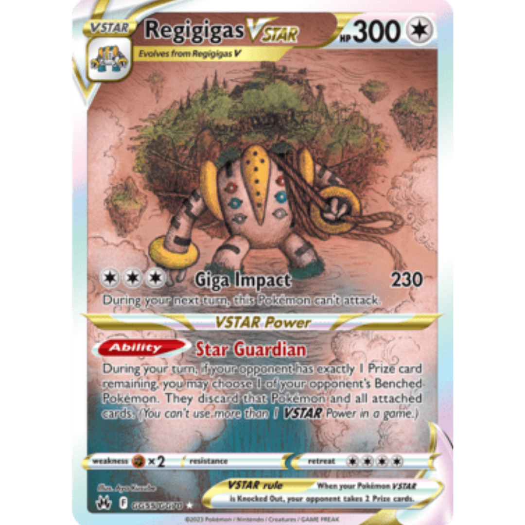 Regigigas VSTAR GG55 - Holofoil SWSH Crown Zenith Galarian Gallery - Ultra Rare