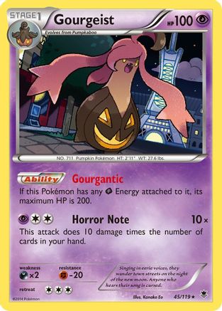 Gourgeist 045/119 - Holofoil XY Phantom Forces - Holo Rare