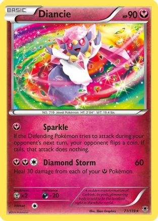 Diancie 071/119 - Holofoil XY Phantom Forces - Holo Rare