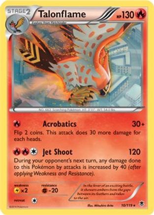 Talonflame - 10/119 (XY Phantom Forces)/119 - Holofoil Deck Exclusives - Holo Rare