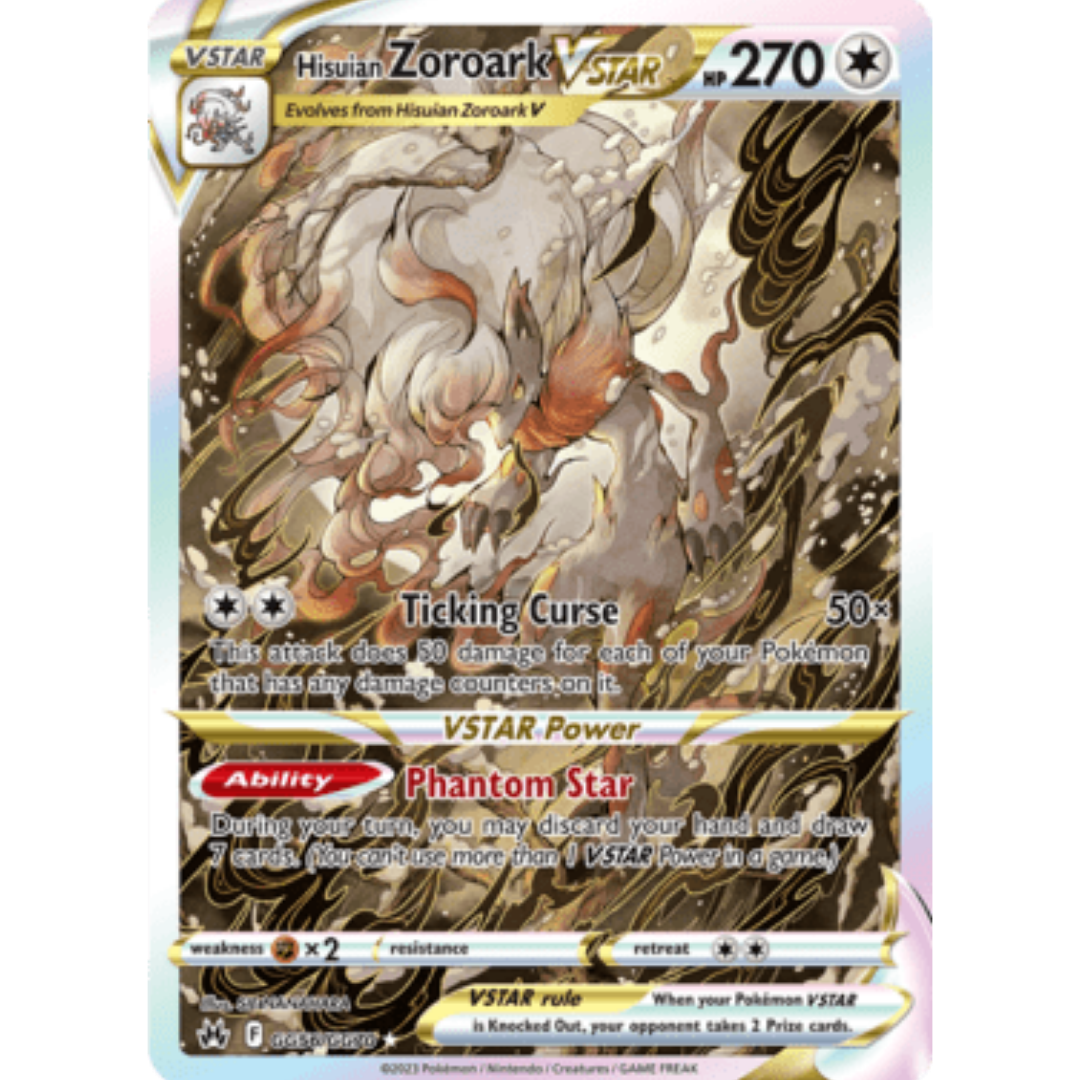 Hisuian Zoroark VSTAR GG56 - Holofoil SWSH Crown Zenith Galarian Gallery - Ultra Rare