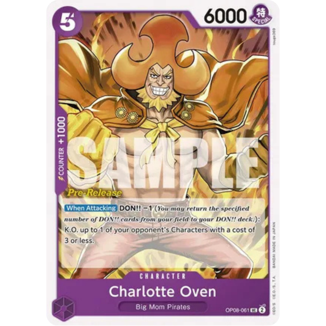 Charlotte Oven (OP08-061) - Two Legends Pre-Release Cards