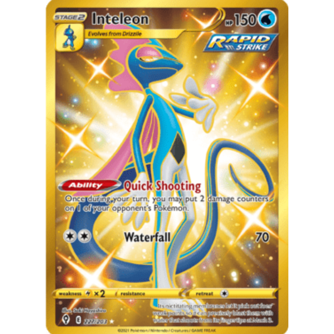 Inteleon (Secret) 227 - Holofoil SWSH07 Evolving Skies - Secret Rare