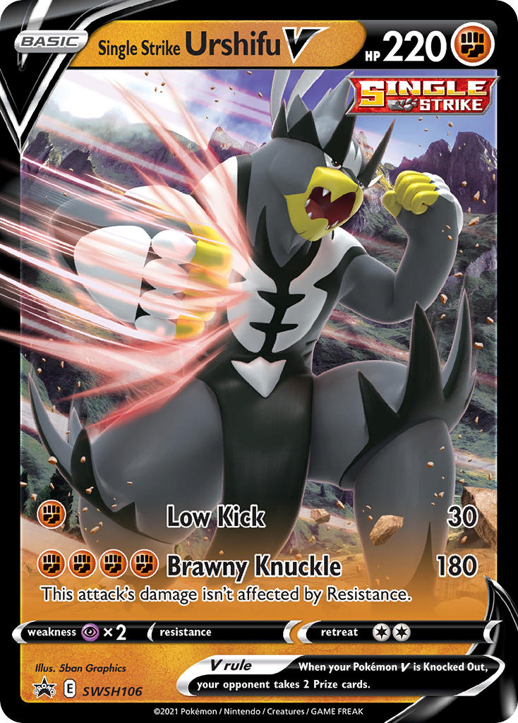 Single Strike Urshifu V - SWSH106 - Holofoil Jumbo Cards - Promo