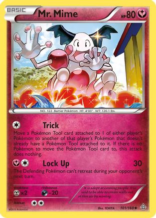 Mr. Mime 101 - Reverse Holofoil XY Primal Clash - Uncommon