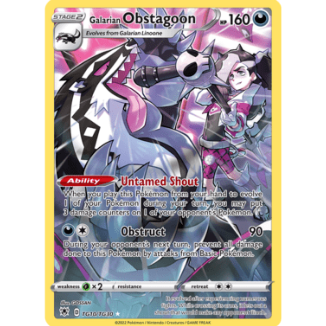 Galarian Obstagoon TG10 - Holofoil SWSH10 Astral Radiance Trainer Gallery - Ultra Rare