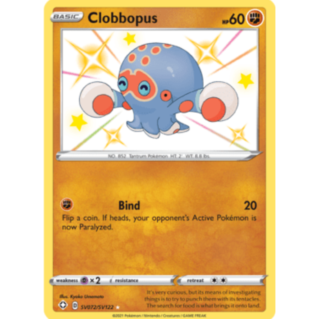 Clobbopus SV072 - Holofoil Shining Fates Shiny Vault - Shiny Holo Rare