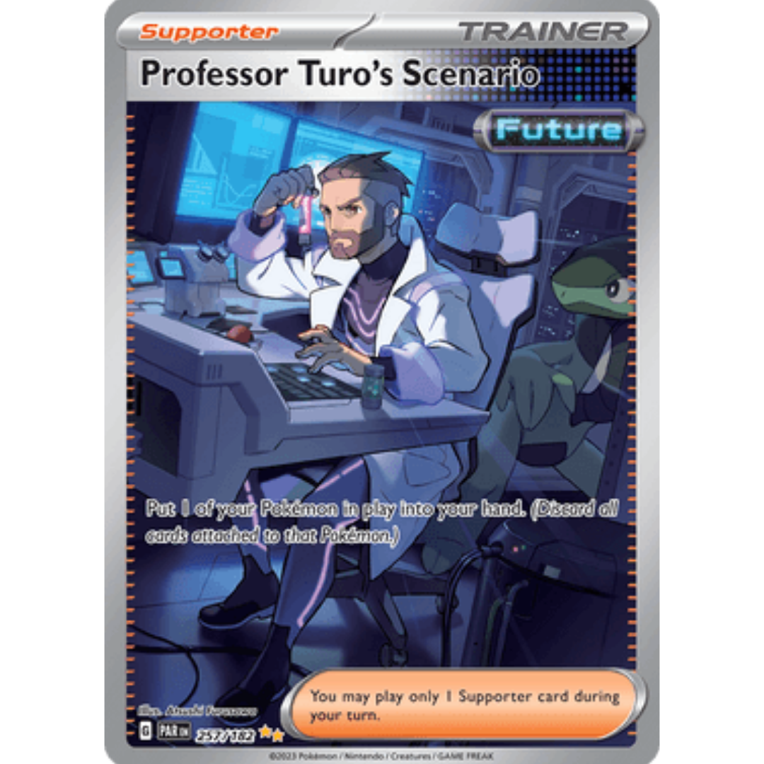 Professor Turo's Scenario 257/182 - Holofoil SV04 Paradox Rift - Special Illustration Rare