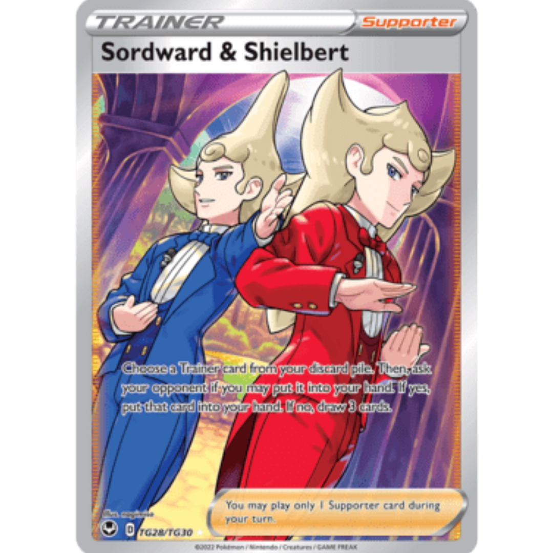 Sordward & Shielbert TG28 - Holofoil SWSH12 Silver Tempest Trainer Gallery - Ultra Rare