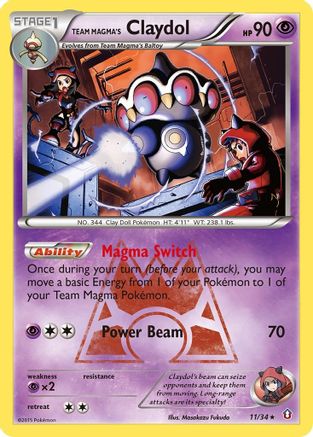 Team Magma's Claydol 011 - Holofoil Double Crisis - Holo Rare