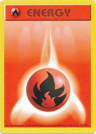 Fire Energy 098 - Unlimited Base Set Shadowless - Common
