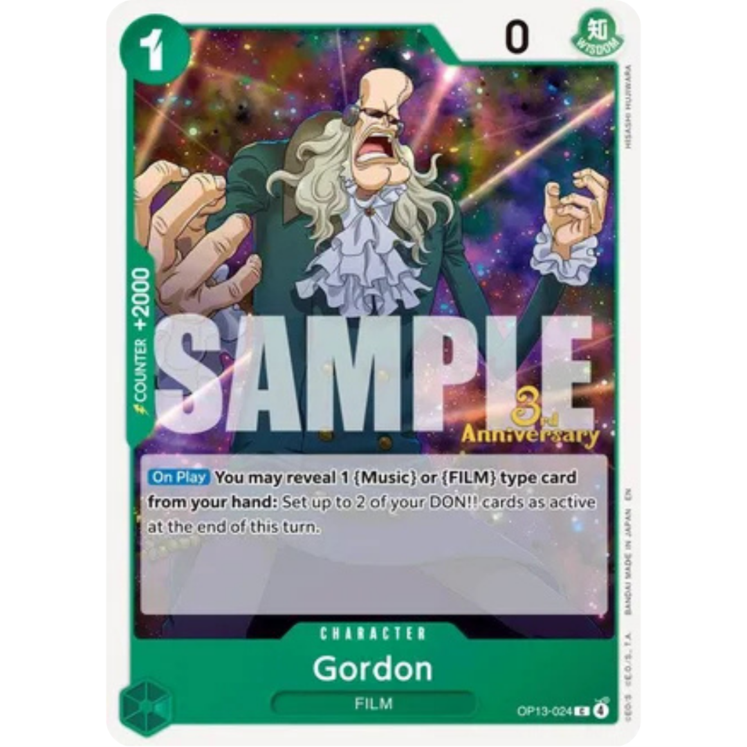 Gordon (OP13-024) - Carrying On His Will: 3rd Anniversary Tournament Cards