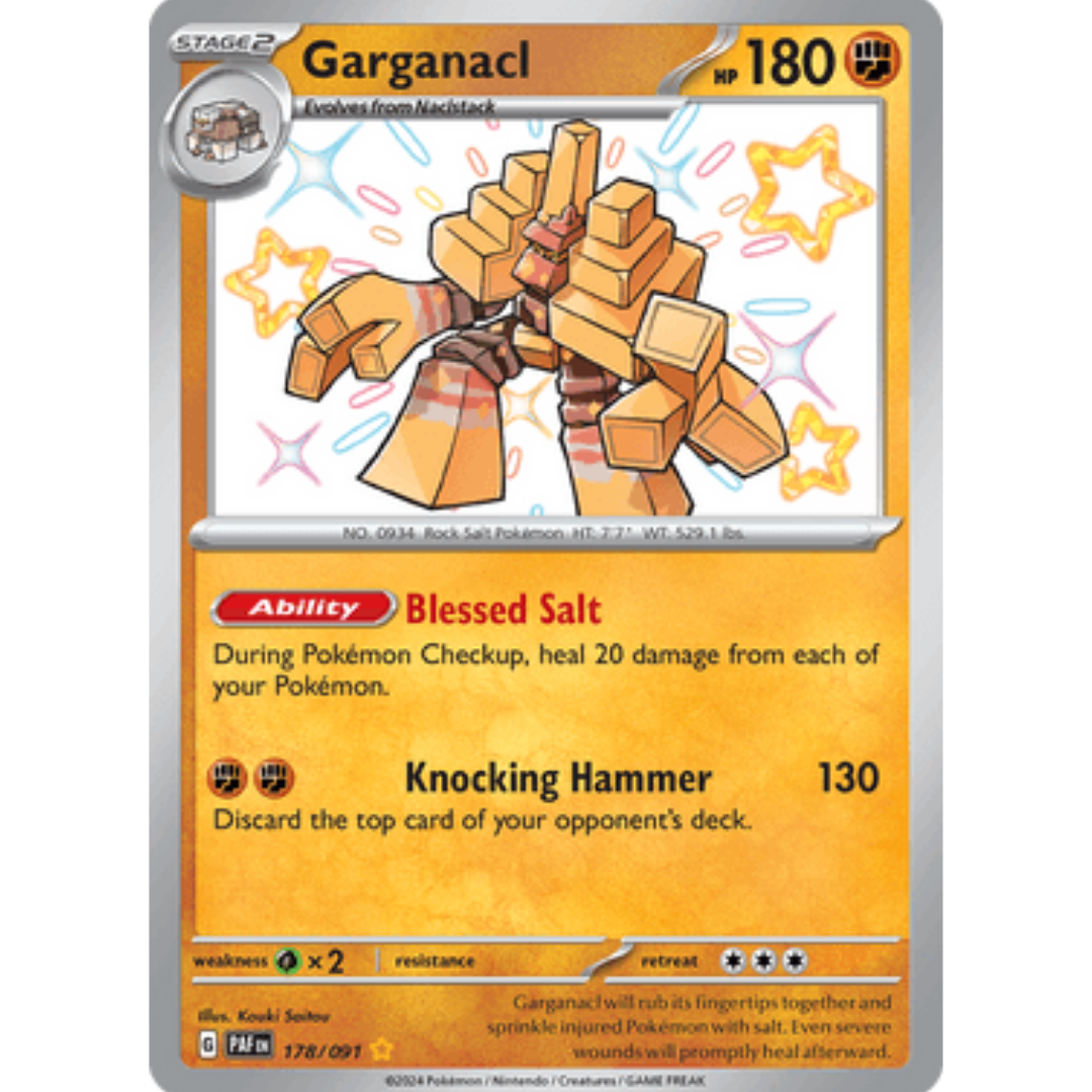 Garganacl 178 - Holofoil SV Paldean Fates - Shiny Rare