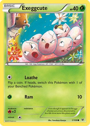 Exeggcute 001 - Reverse Holofoil XY Roaring Skies - Common