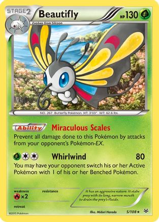 Beautifly 005 - Holofoil XY Roaring Skies - Holo Rare