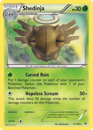 Shedinja 011 - Reverse Holofoil XY Roaring Skies - Rare