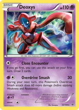 Deoxys 033 - Reverse Holofoil XY Roaring Skies - Holo Rare