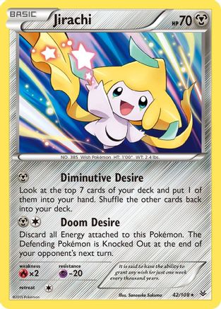 Jirachi 042 - Reverse Holofoil XY Roaring Skies - Holo Rare